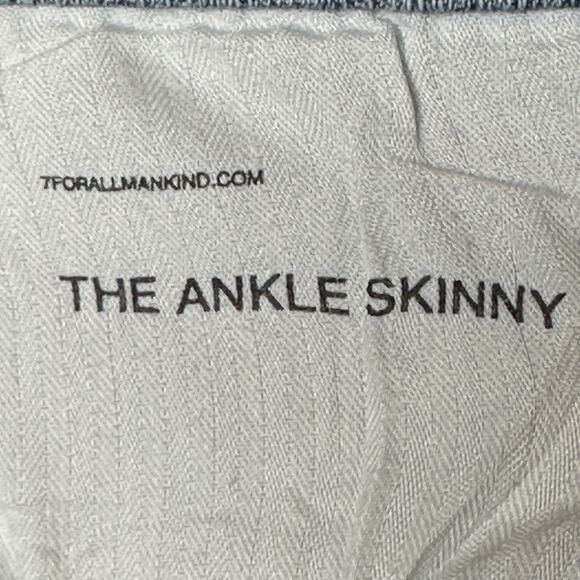 7 For All Mankind The Skinny Ankle Women's Jeans Sz 28 Embroidered Stars - Picture 9 of 15